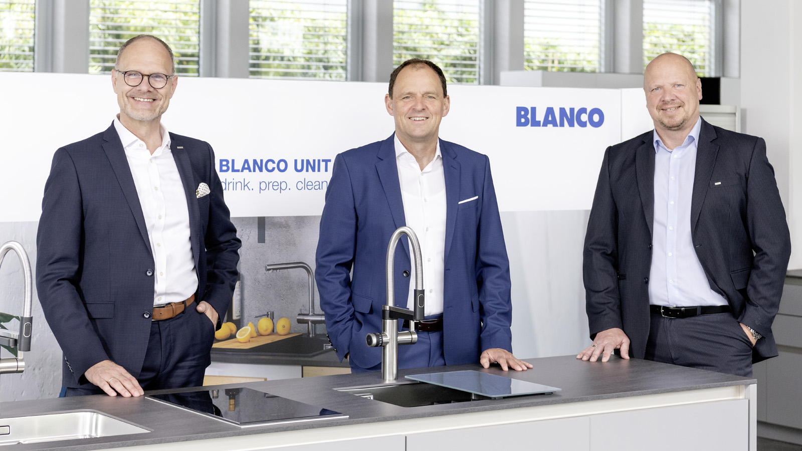 BLANCO Group Management Board (from left to right): CFO Rüdiger Böhle, CEO Frank Gfrörer, COO Holger